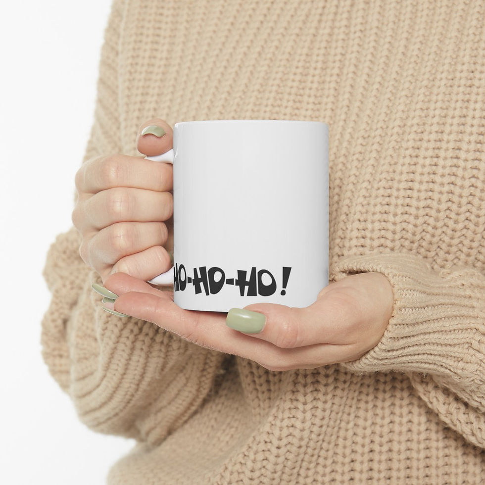 Thumbnail: Stained Glass Santa HO HO HO Ceramic Mug 11oz