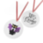 Thumbnail: Bat Cat Halloween Metal Ornament