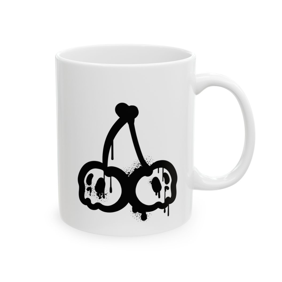 Punk Rock Cherry Skulls Ceramic Mug 11oz