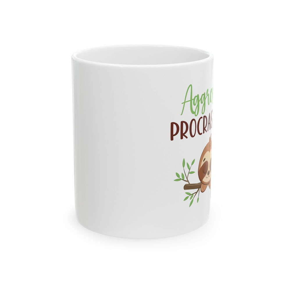 Thumbnail: Aggressively Procrastinates Ceramic Mug 11oz