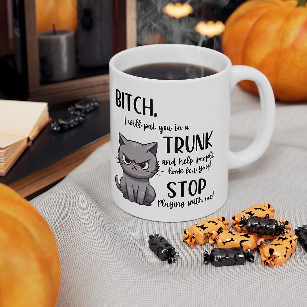 Thumbnail: Angry Kitty Ceramic Mug 11oz