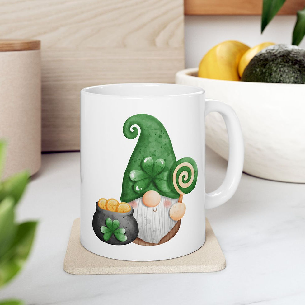 Thumbnail: St Patrick Gnome Ceramic Mug 11oz