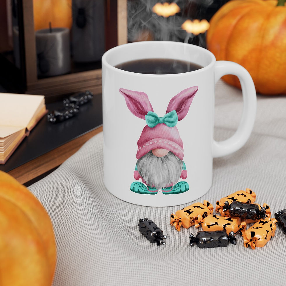 Thumbnail: Bunny Ears Gnome Ceramic Mug 11oz