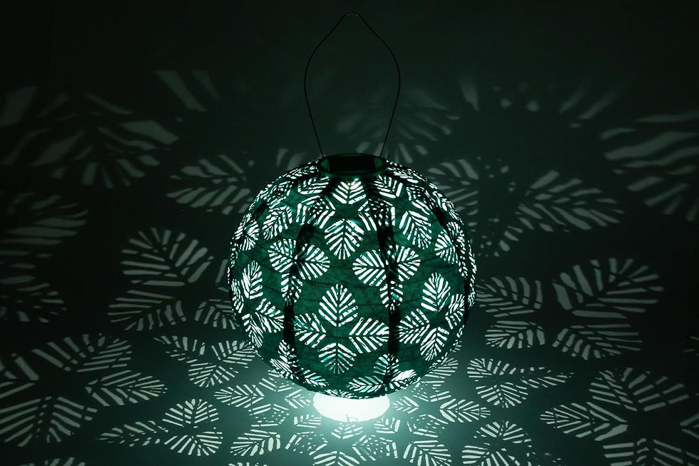 Thumbnail: Allsop Solar Lantern - Stella Brights Geo Palm-Turquoise 12"