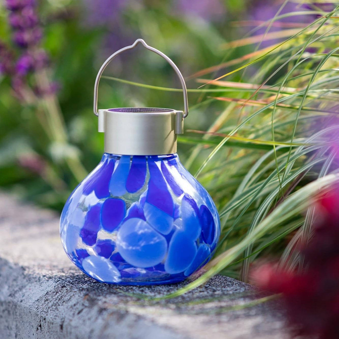 Allsop Solar Tea Lantern - Periwinkle