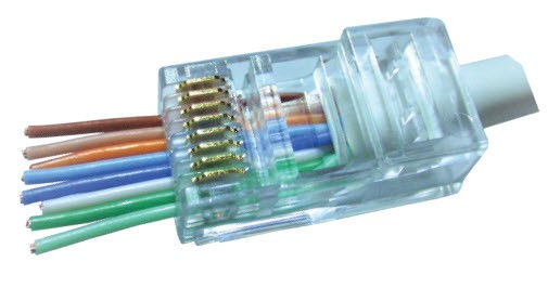 RJ45 Pass-Through Plug Cat.6