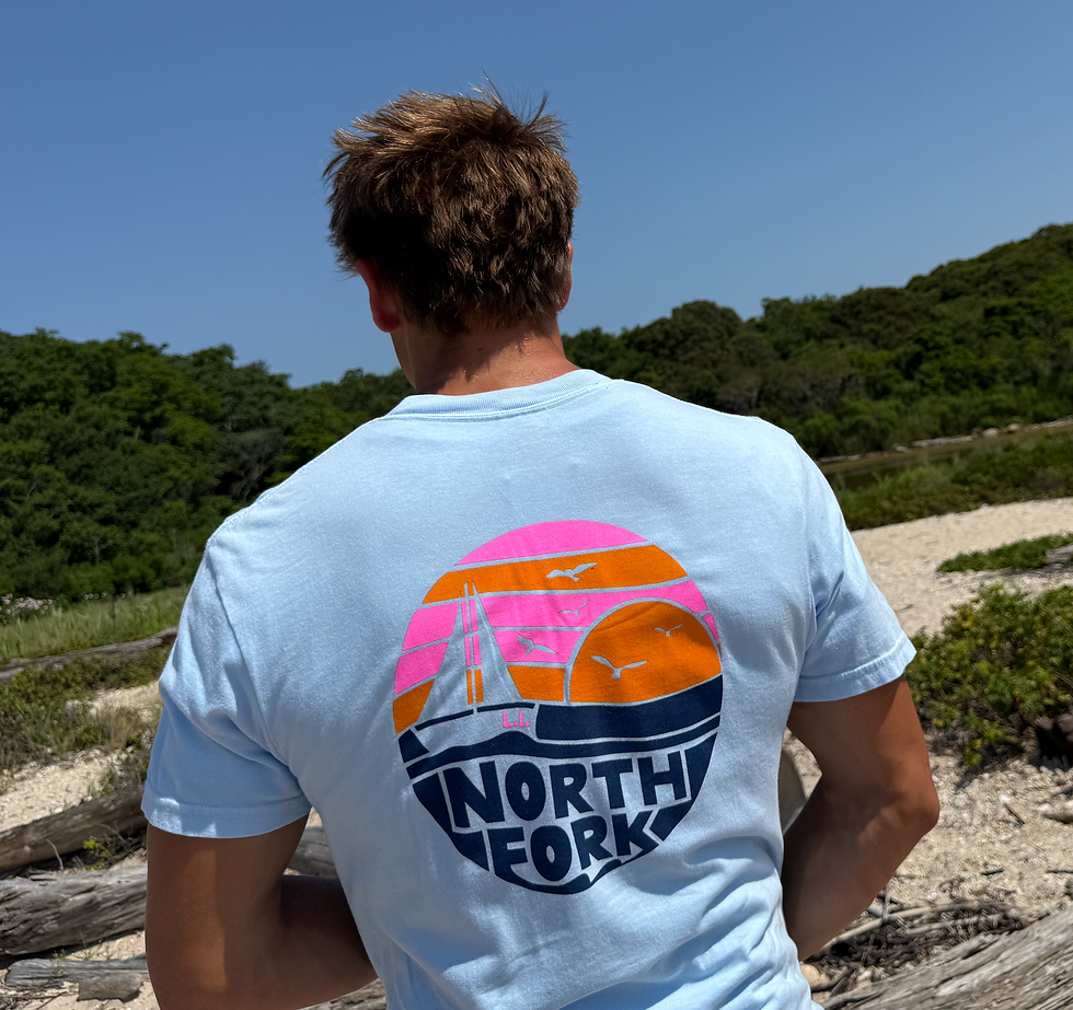 Thumbnail: Set Sail To North Fork Sails Light Blue Longsleeve Shirt