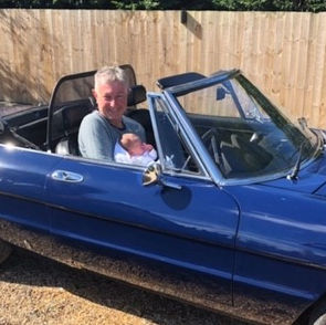 Alfa-mad Tim prepares to drive off into the sunset