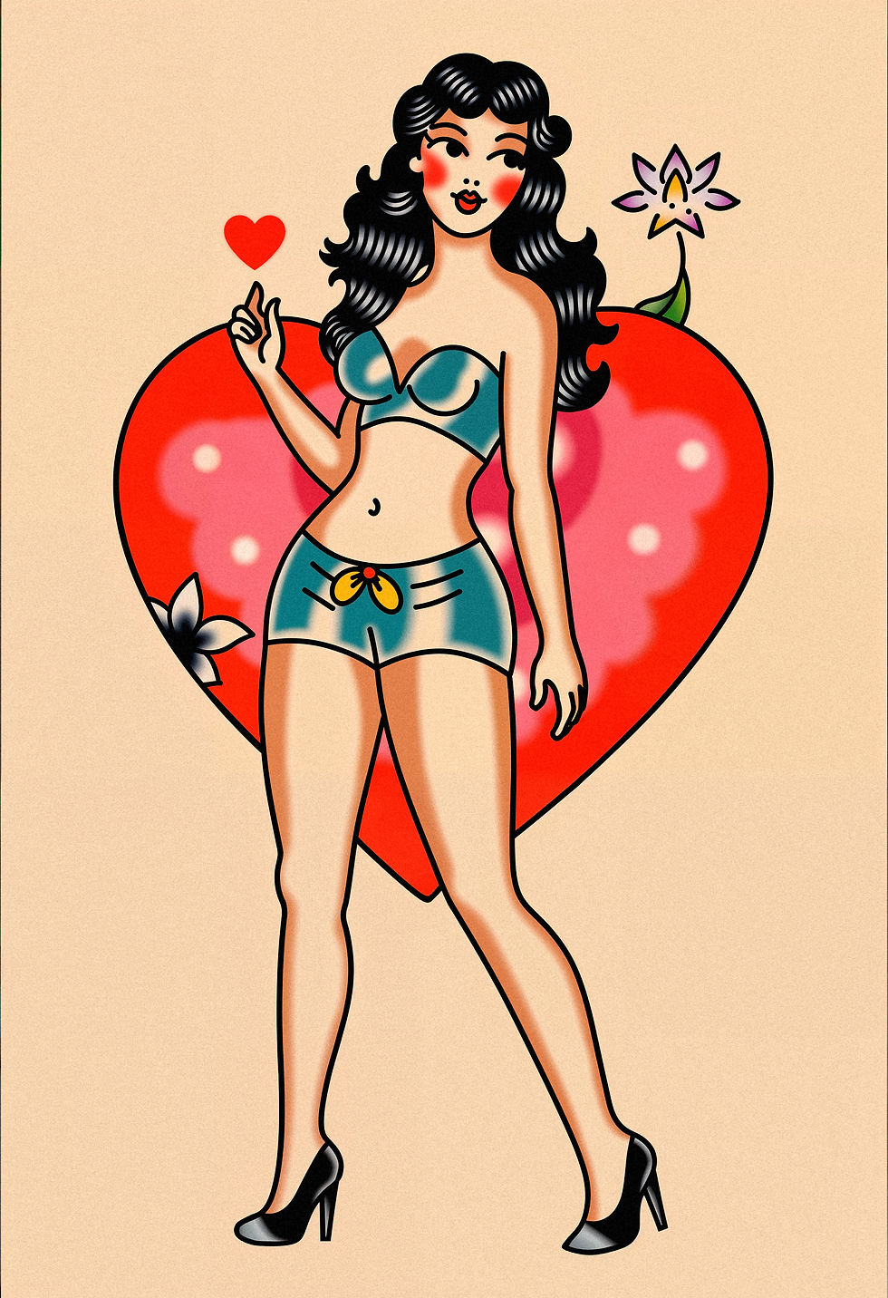 Gambe da vera pin-up