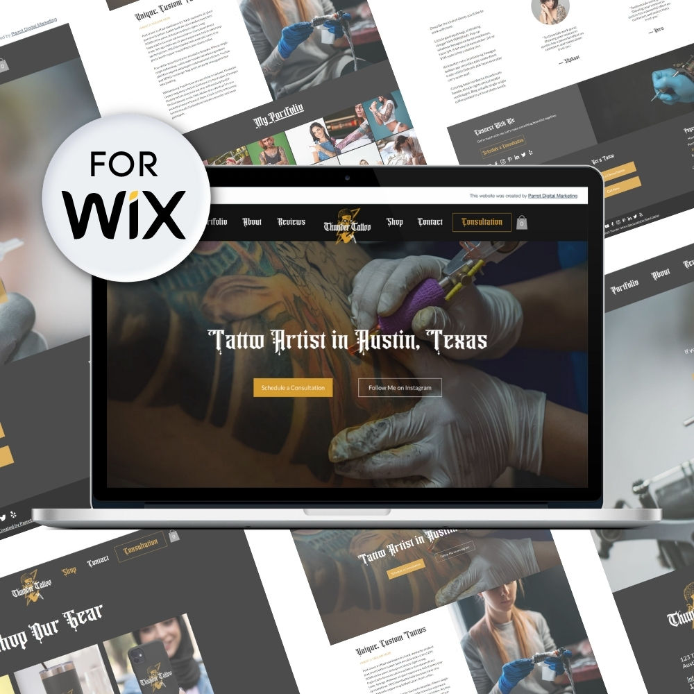 Wix Tattoo Artist Website Template