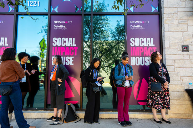 People at New Profit and Deloitte Social Impact House