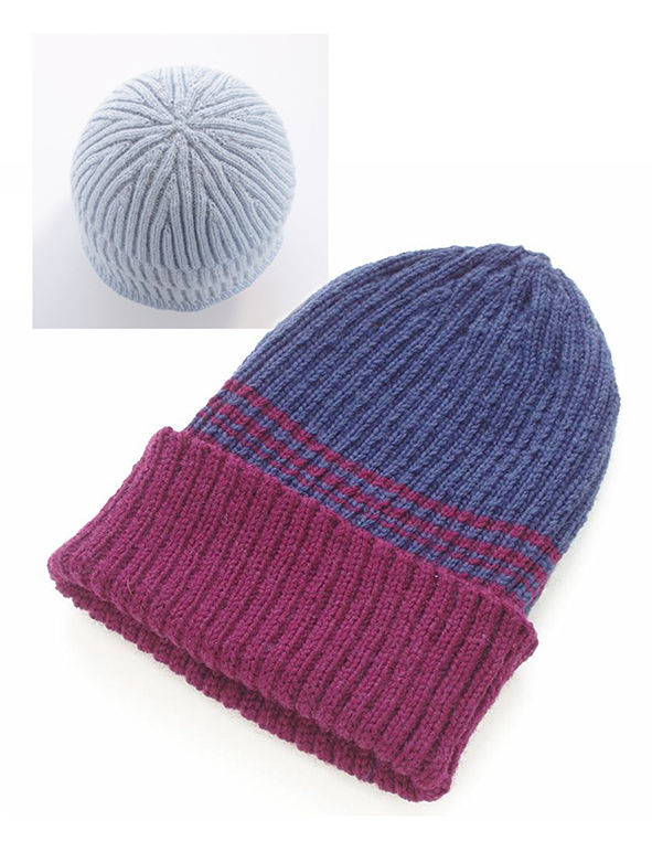 Rib top-down hat and detail