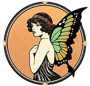 Calliope Vintage Butterfly Flapper Logo