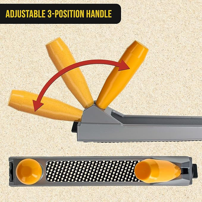 Thumbnail: Body Filler File - Handle with 1-curved half-round convex blade and 1-flat blade