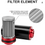 Thumbnail: Fuel Filter 100 Micron Inline Filter Kit with 6AN/8AN/10AN fittings