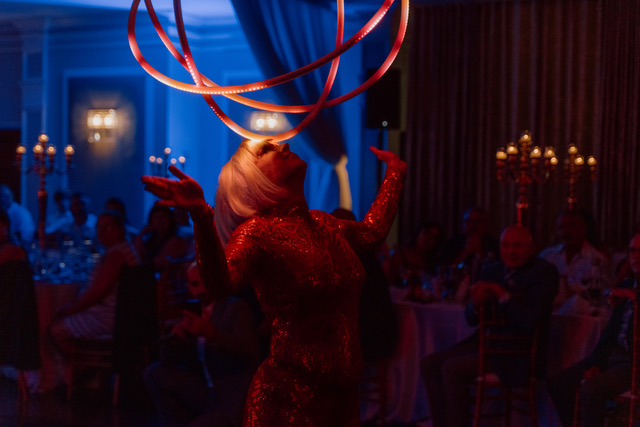 hula hoop LED et jonglerie feu Montréal
