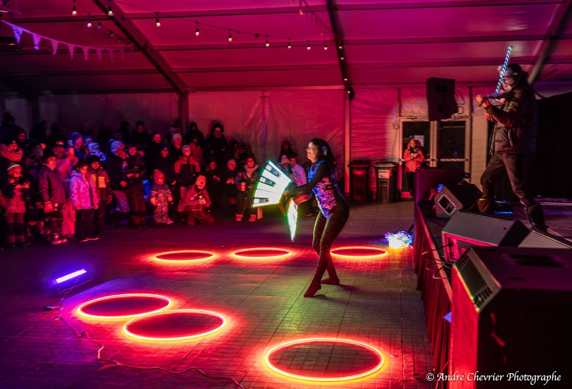 spectacle lumineux interactif festival Québec