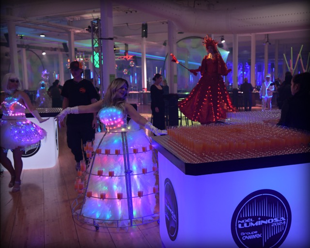 Spectacle lumineux LED Montréal animation immersive