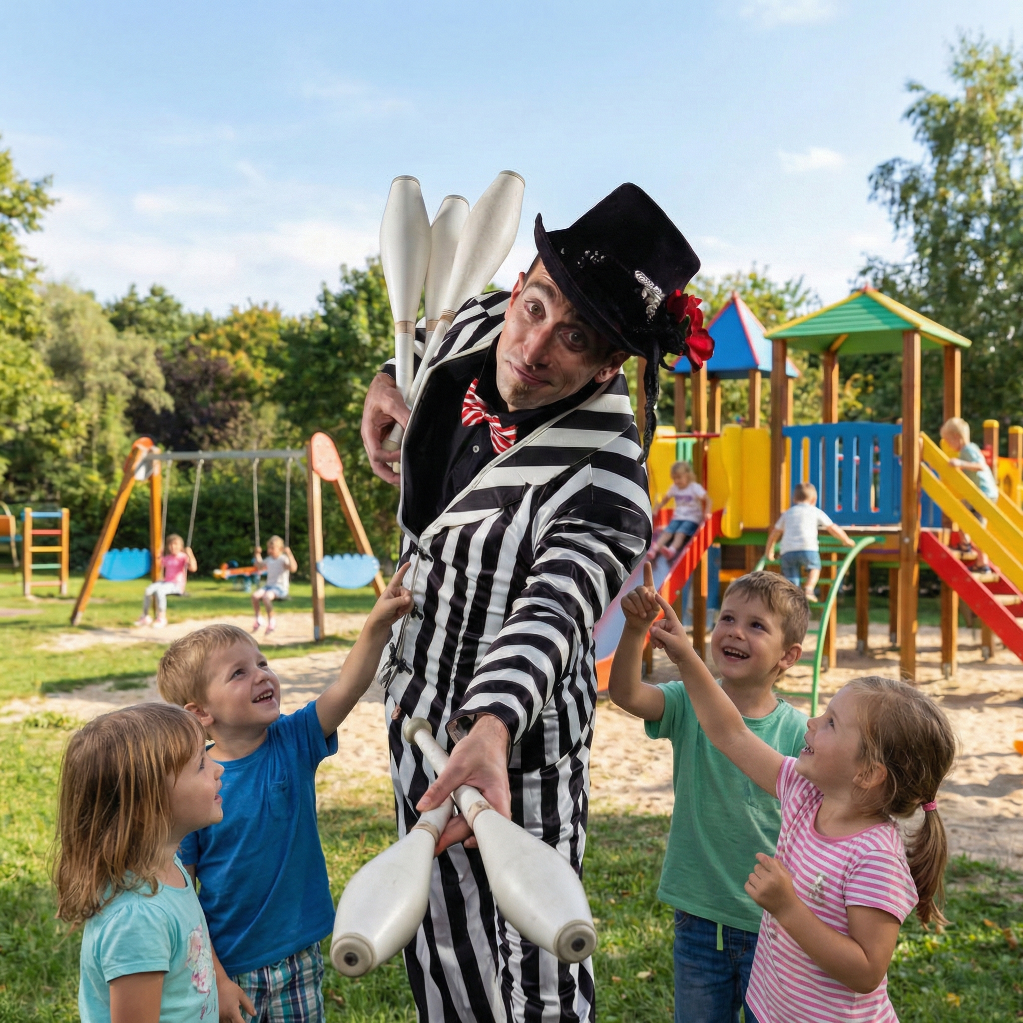 Atelier participatif de cirque pour enfants et adultes lors d’événements