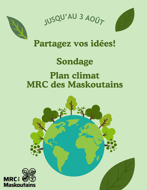 Les citoyennes et citoyens invités à compléter un sondage en vue de l’élaboration du Plan climat