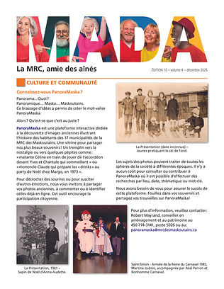La MRC, amie des aînés - Bulletin d'information 