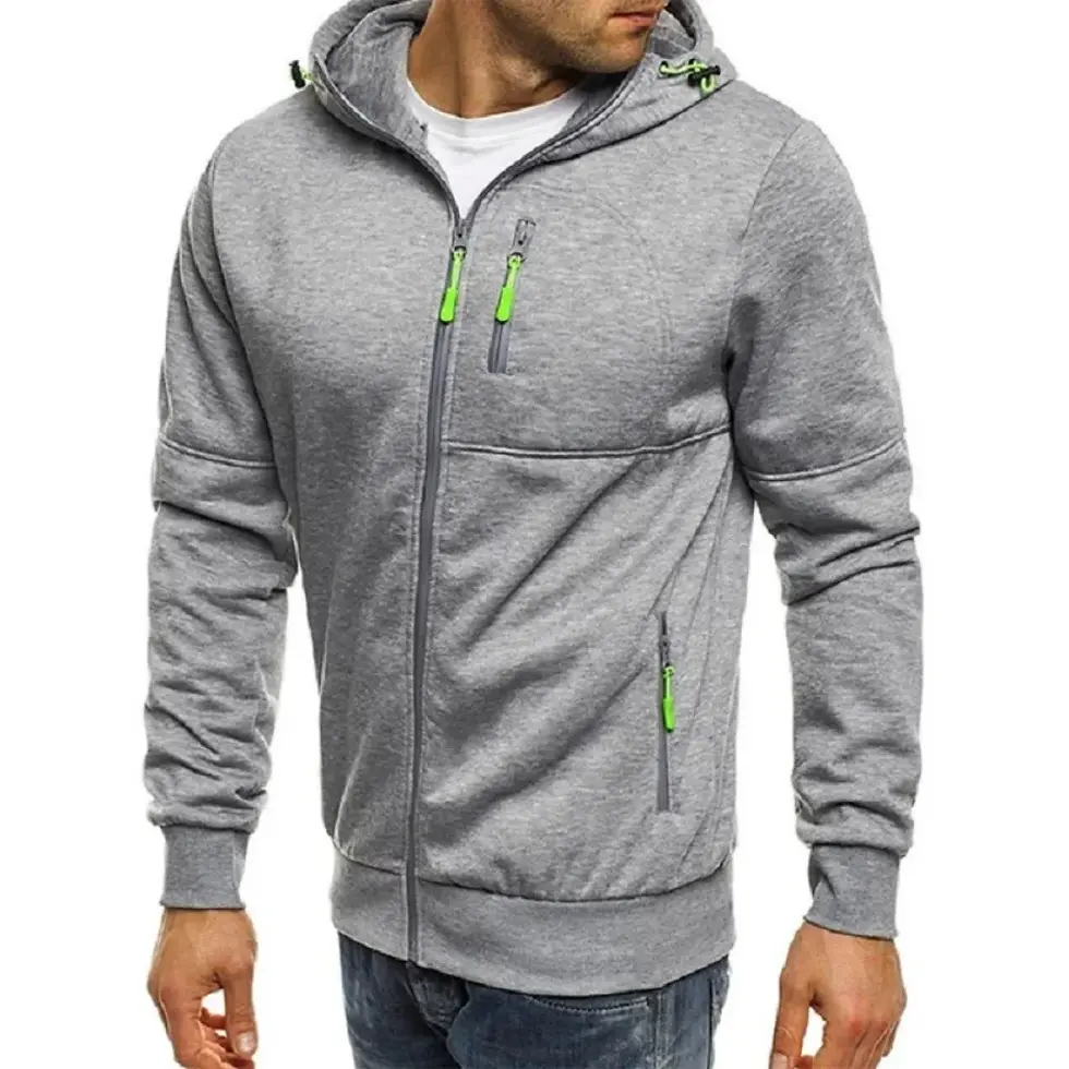 Thumbnail: Men's Hoodies Long Sleeve Sweatshirt Zipper Design Hooded Sweatshirt for Men Clo