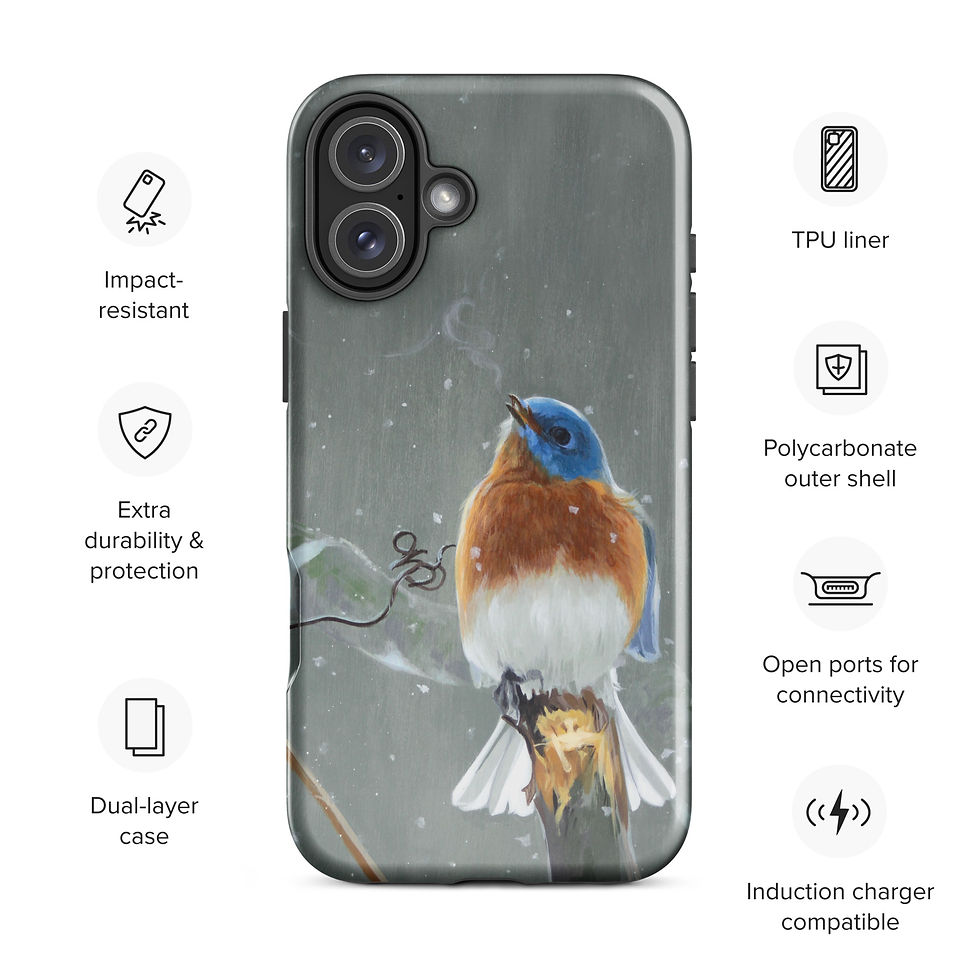 Thumbnail: Snowy bluebird Tough Case for iPhone®