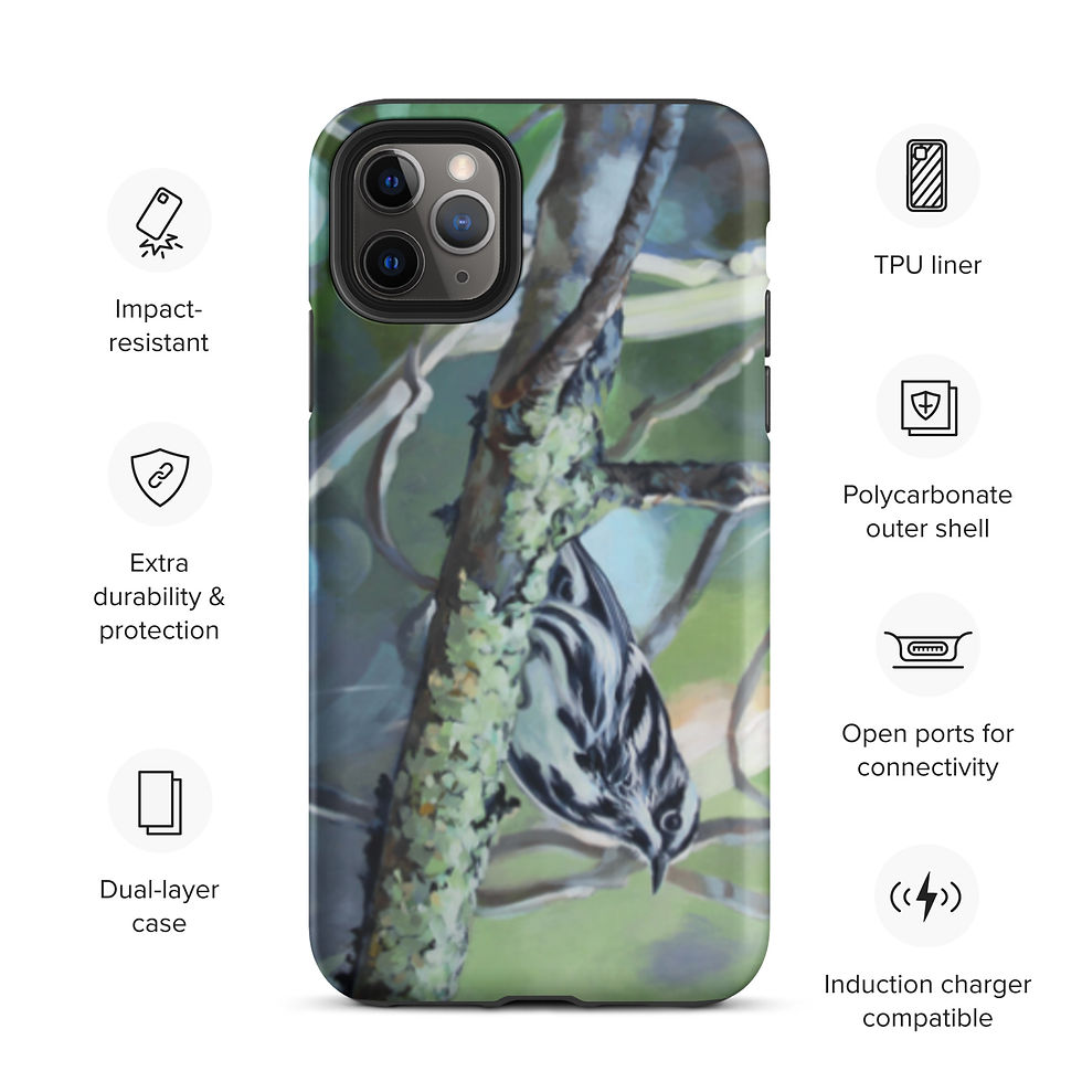 Thumbnail: Black and white warbler Tough Case for iPhone®