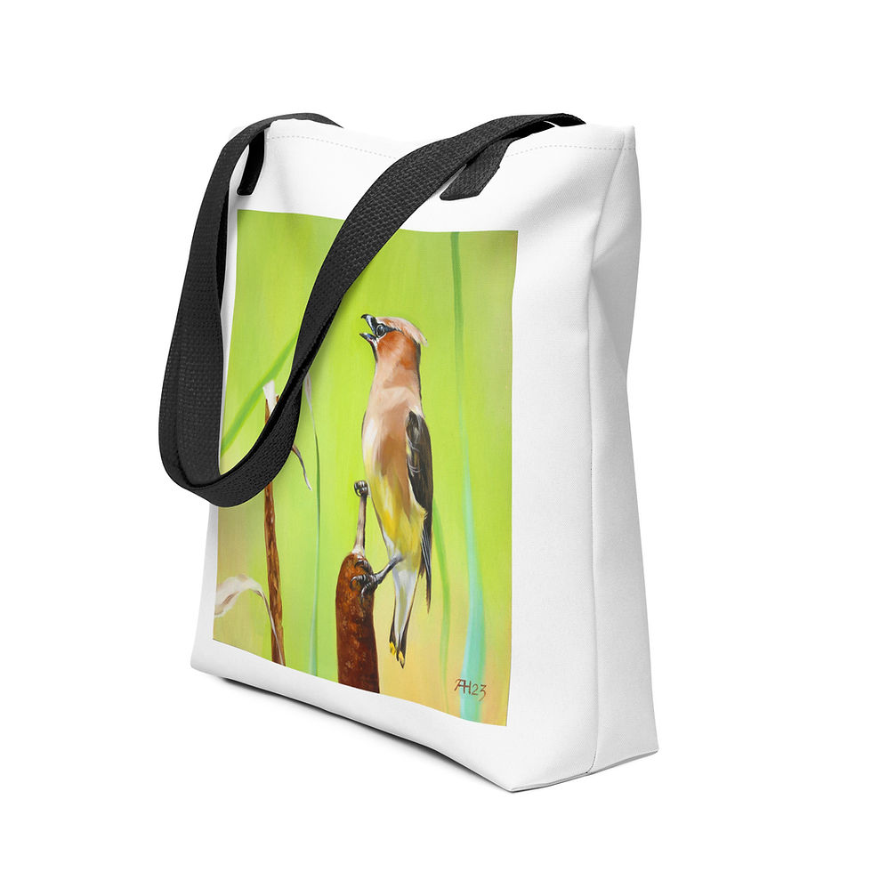 Cedar Waxwing Tote bag