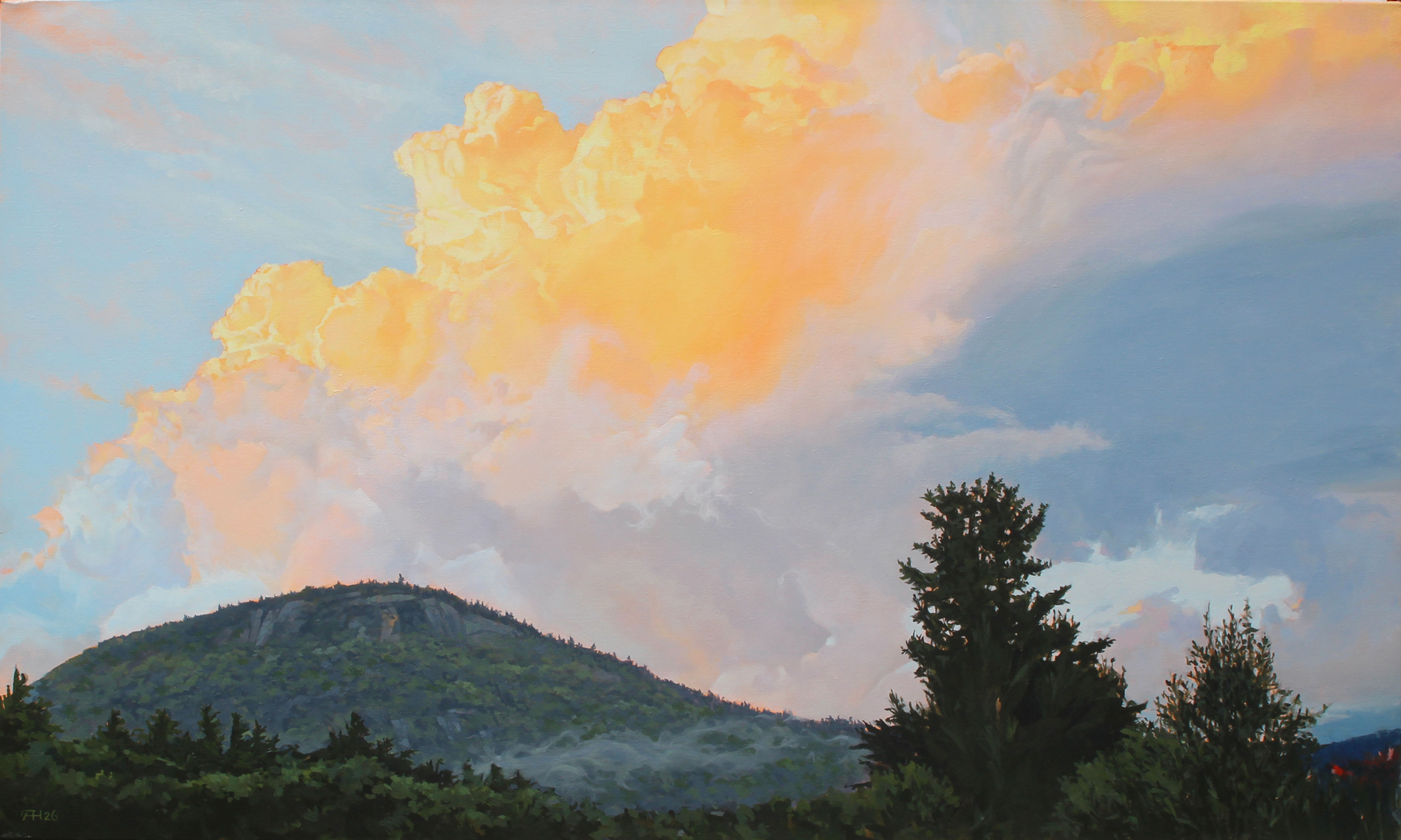 Ebenezer Sunset at Sugar House | 3x5 feet | acrylic on canvas