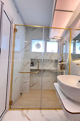 Gold frame fixed & swing