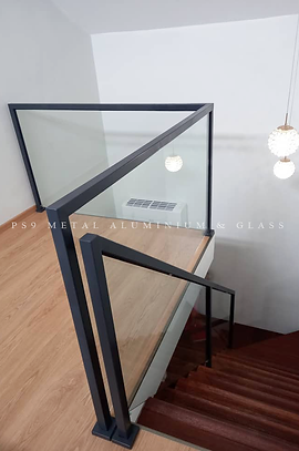 Mild Steel Glass Railing