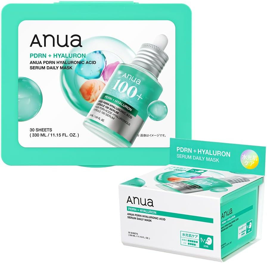 ANUA PDRN Hyaluronic Acid Serum Daily Mask Pack – 30 Sheets