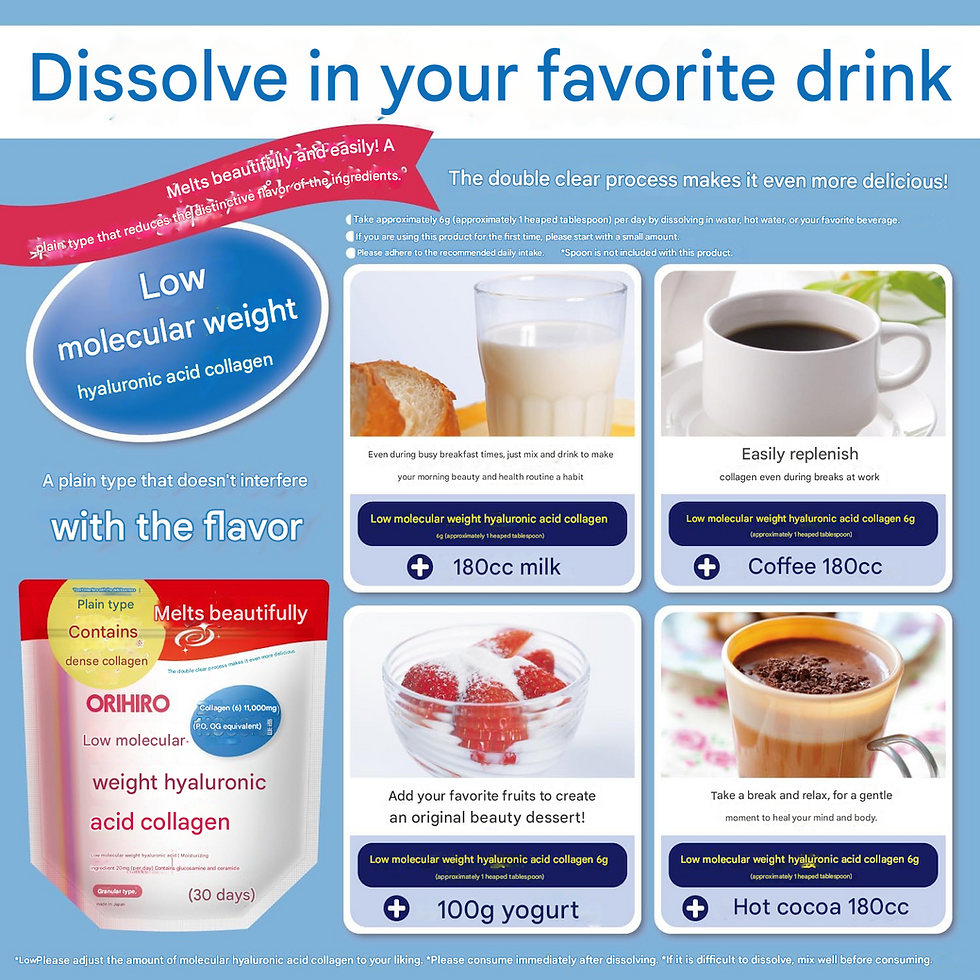 Thumbnail: ​​​​​​​Orihiro Low Molecular Weight Hyaluronic Acid Collagen 180g 30 Day Supply