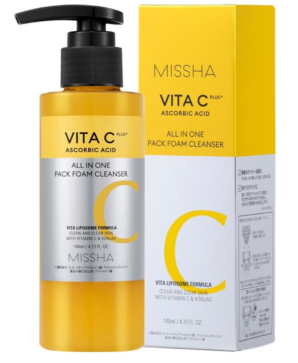 Misha VITA C Plus Ascorbic Acid Foam Mask Face Wash (140 ml)