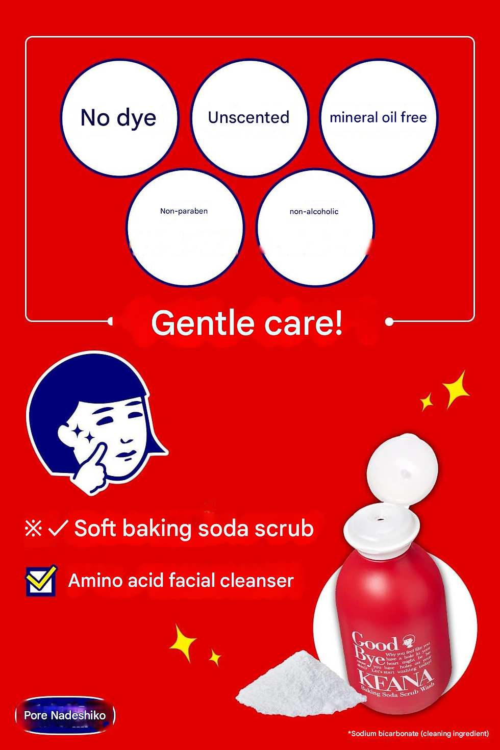 الصورة المصغرة: Keana Nadeshiko Baking Soda Scrub Face Washing Powder (100ml)