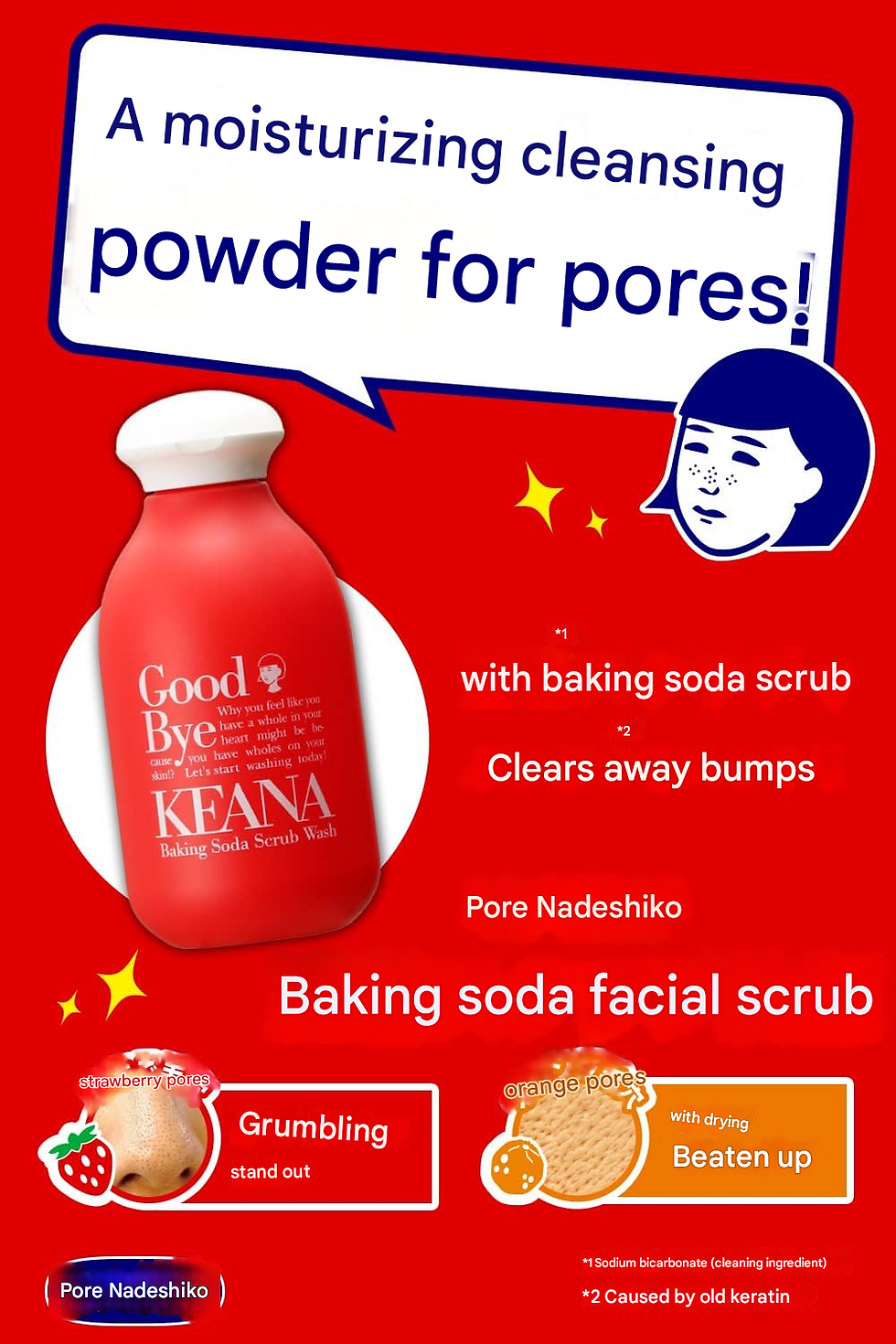 الصورة المصغرة: Keana Nadeshiko Baking Soda Scrub Face Washing Powder (100ml)