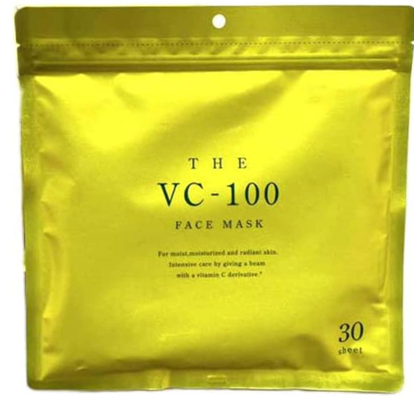 V THE VC-100 Face Mask, Vitamin C, Intensive Care, Transparent Skin, Face Pack
