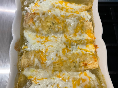 Green Chili Chicken Enchiladas