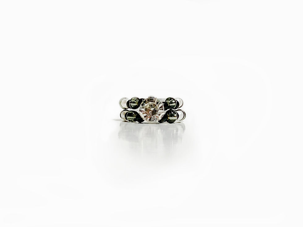 Thumbnail: Beadi’ heart U rings set (2pc)