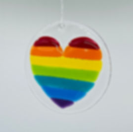 Rainbow Heart Suncatcher