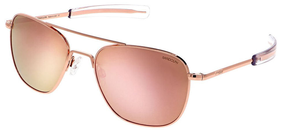 RANDOLPH Aviator 55 22K Rose Gold Bayonet Skyforce™ Polarized Rose Gold
