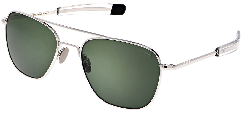 RANDOLPH Aviator 55 23K White Gold Bayonet Skytec™ Polarized Agx
