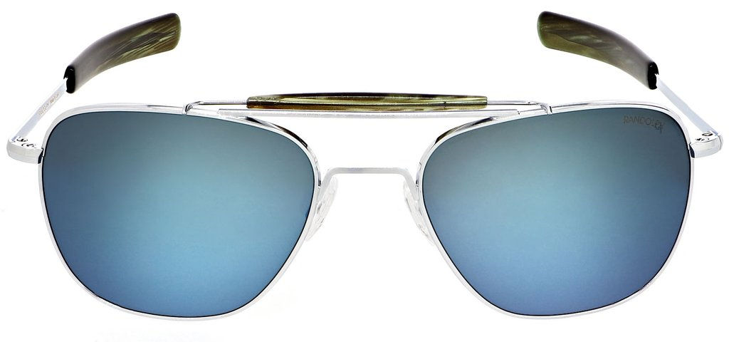 RANDOLPH Aviator II 55 Bright Chrome Bayonet Skytec™ Polarized Cobalt