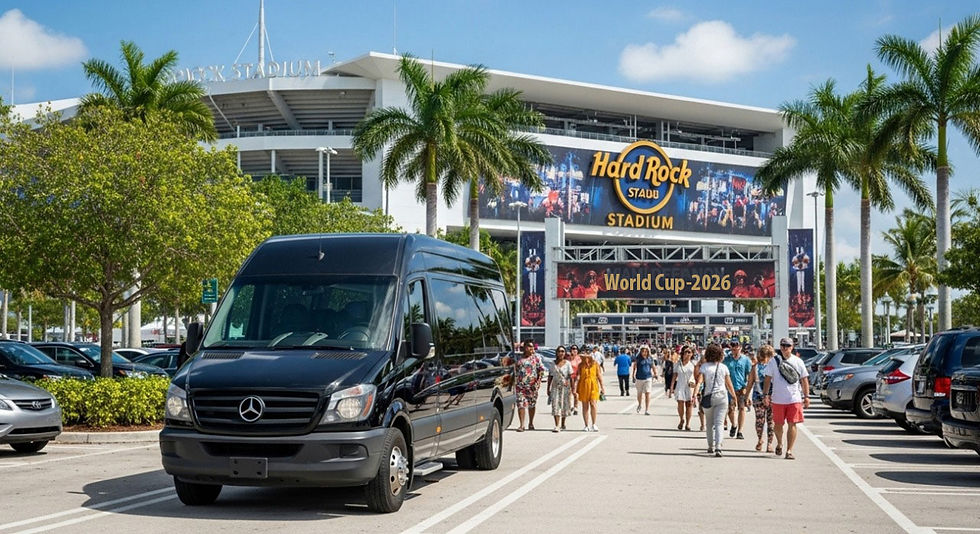 Private Shuttle Service to FIFA World Cup 2026 in Miami, A1a Private Shuttle Service