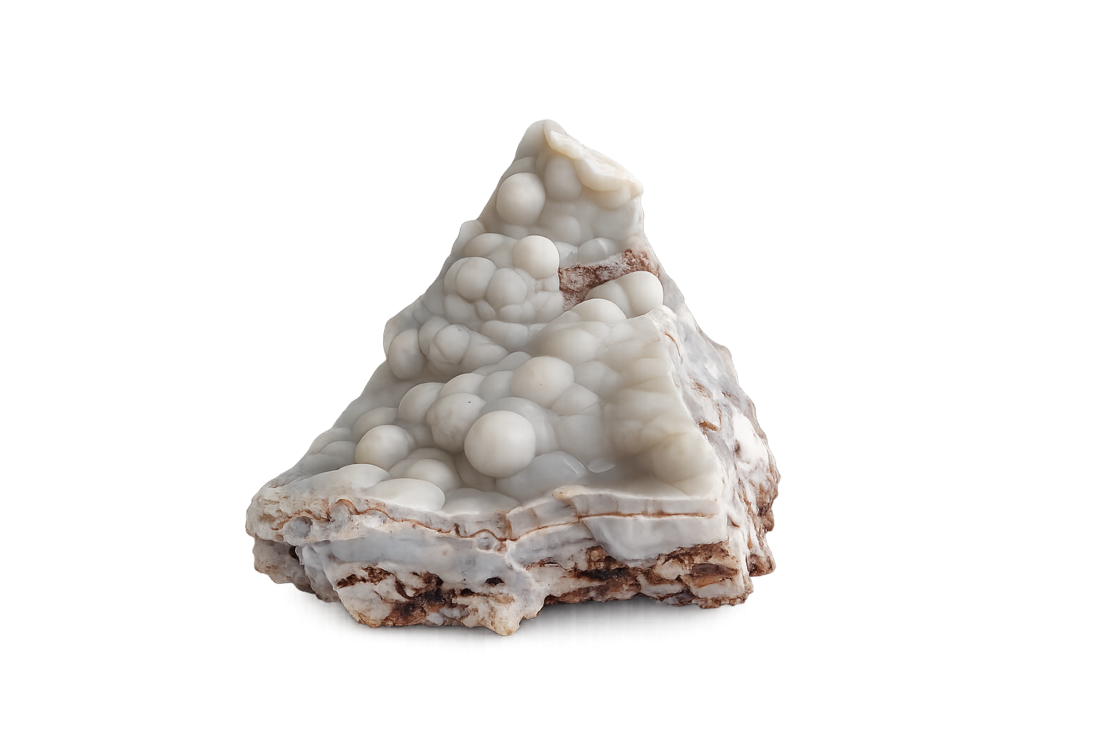 Ágata Uva Branca Botrioidal Natural – Escultura Mineral Rara