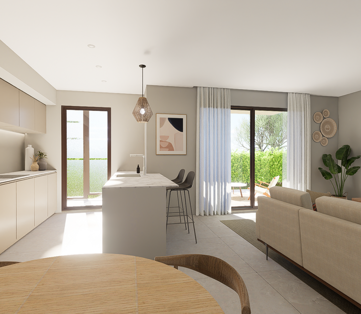 3D del interior de la nueva promoción