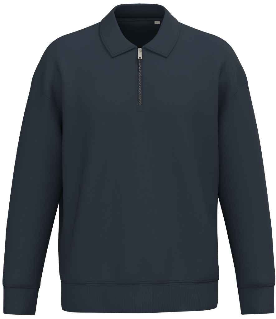 Thumbnail: Native Spirit Unisex 1/4 Zip Sweatshirt with Polo Collar