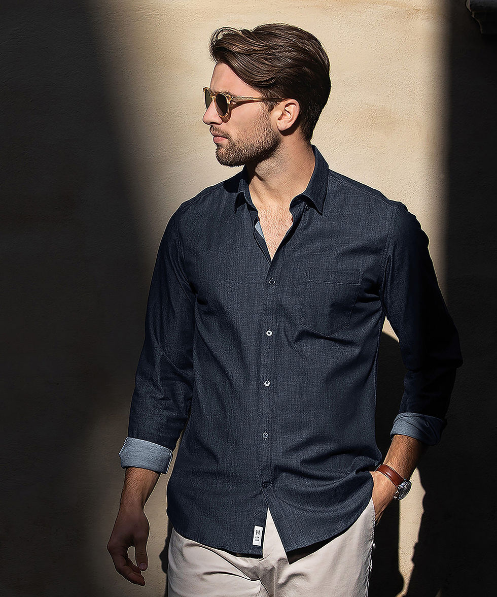 Torrance modern fit raw and stylish denim shirt