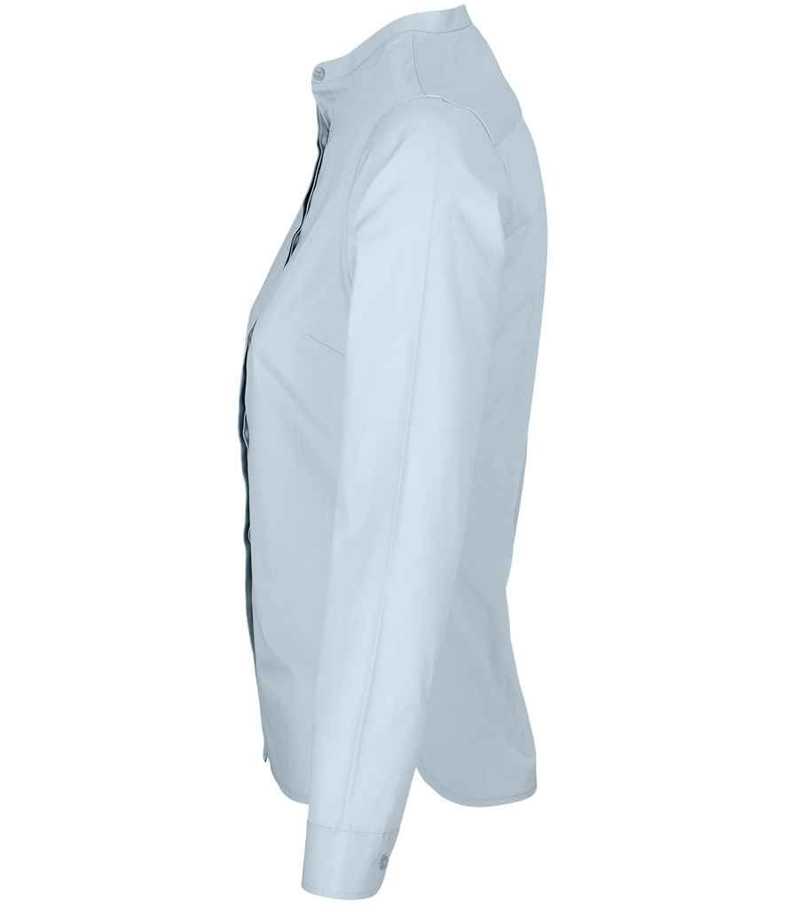 Thumbnail: NEOBLU Ladies Bart Mao Collar Long Sleeve Poplin Shirt